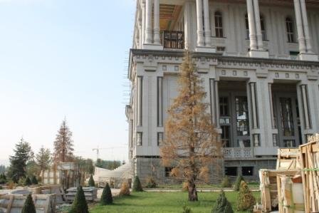 (АКС) Сиквоҳои шинондаи президент дар Душанбе хушк шудаанд